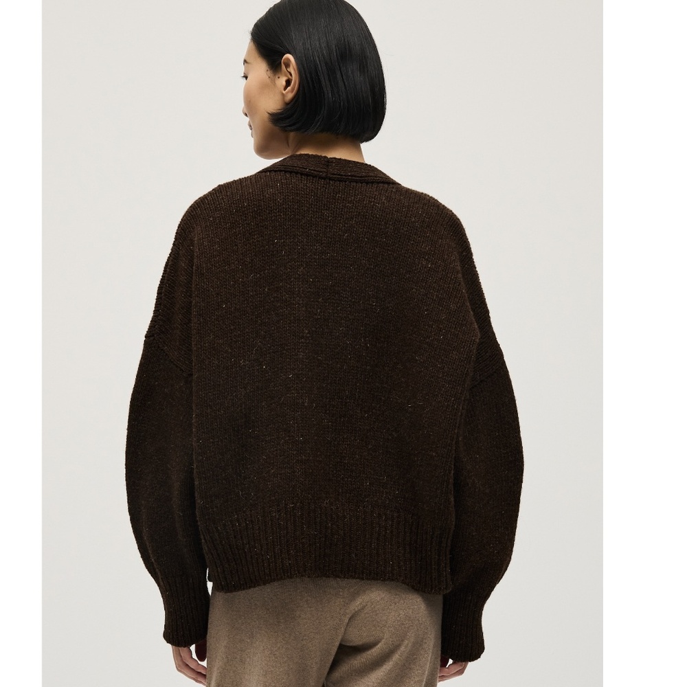 Babaa Dark Brown Women's Cardigan - Picture 4 of 12